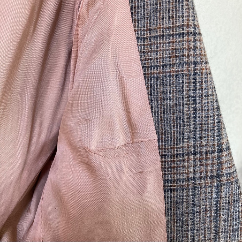 Vintage 80's Evan Picone Plaid Pure Wool Blazer - Picture 11 of 11